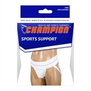 Champion Athletic Jockstrap, Sports Support, White, Large