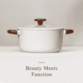 thumbnail image 5 of Carote 5 QT Stock Pot with Lid, Ceramic Nonstick Soup Pot, Induction Compatible, Easy to Clean, White, 5 of 6