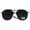 black, variant on Trendy Fashion Cropped Expose Lens Metal Rim Aviator Sunglasses Silver Mirror