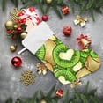 thumbnail image 6 of Coolnut 2 PCS Christmas Stocking Green Kiwi Fruit Big Warm 17.7 x 12 Inch Hanging Xmas Stockings Decoration for Family Holiday Party Ornaments Decor Fireplace, 6 of 7