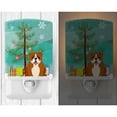 thumbnail image 2 of Caroline's Treasures BB4245CNL Merry Christmas Tree English Bulldog Red White Ceramic Night Light, 6x4x3", multicolor, 2 of 2