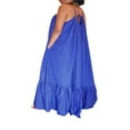 thumbnail image 4 of Robe Longue d'Été Décontractée et Fluide pour Femmes avec Poche, Bretelles Spaghetti, Encolure Dégagée, Ample, pour la Plage, 4 of 5