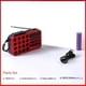 thumbnail image 3 of Radio FM Carga Solar Radio Inalámbrica Soporte USB TF Reproducción de Tarjeta Bluetooth Receptor de Radio Rojo, 3 of 5
