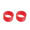 thumbnail image 4 of ZheElen 2 Pieces Silicone Tennis Racket Handle Ring Removable Reusable Solid Color Decorative Band Exercising Sports Overgrip Red 5Set, 4 of 6