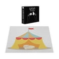 thumbnail image 4 of Ambesonne Circus Jigsaw Puzzle, Furry Cat in a Circus, Heirloom-Quality Fun Activity for Family Durable Cardboard, 1000 pcs, Yellow Red, 4 of 6