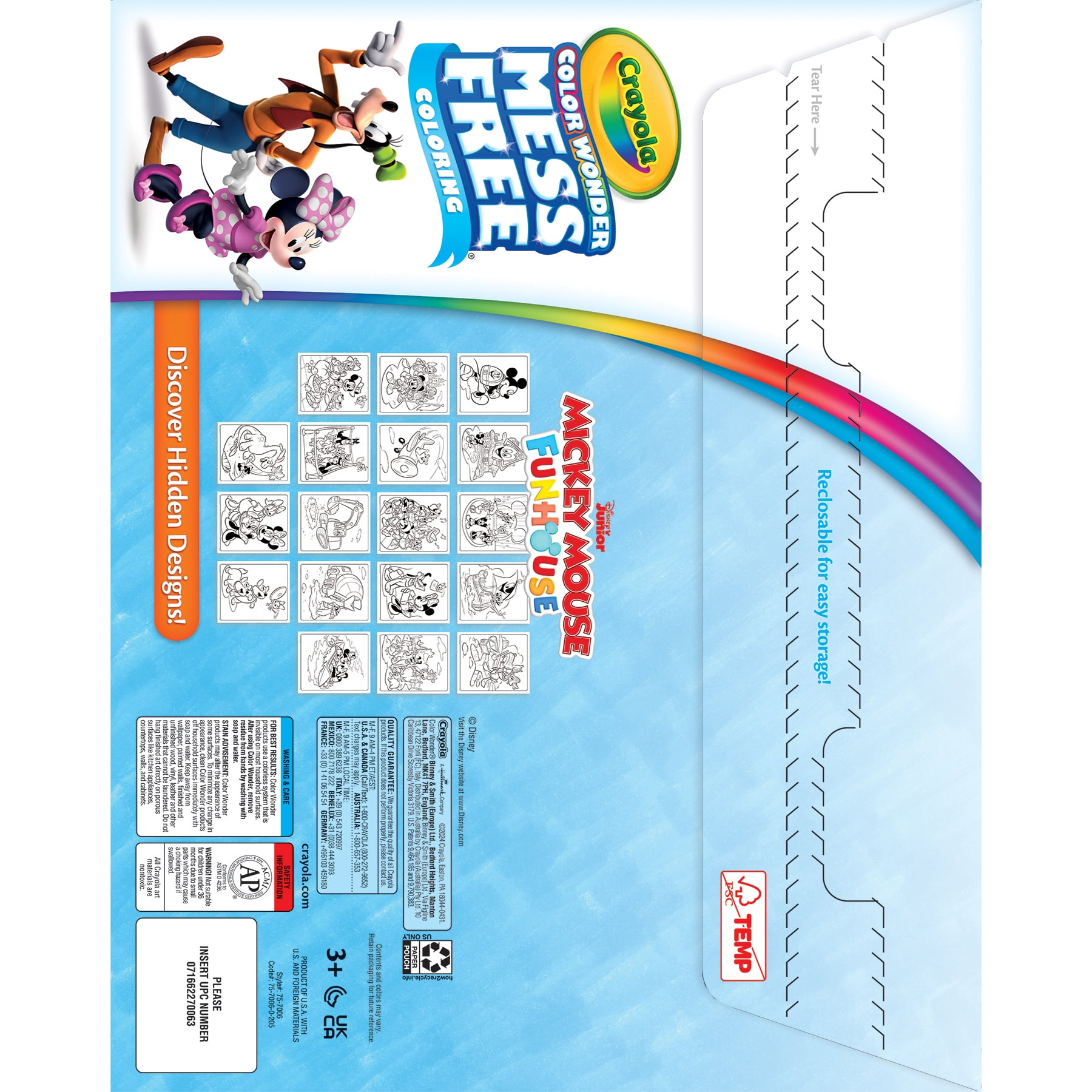 Crayola Color Wonder Coloring Pad & Markers, Mickey, 2 Sets