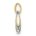 thumbnail image 4 of Diamond2Deal 14K Yellow Gold with White Rhodium Pendant for Women (L 0.44 in, W 0.5 in), 4 of 5