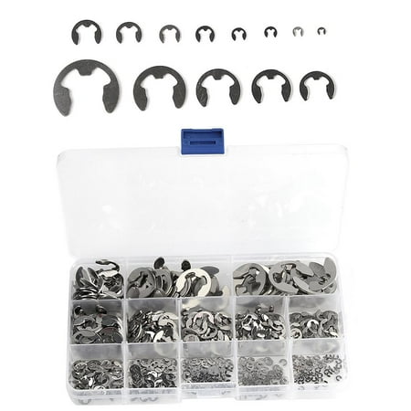 400pcs 304 Stainless Steel E Type Circlip Retaining Ring E-Clip Circlip ...