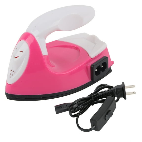 Mini Iron, Mini Heat Press, Portable Handy Heat Press with Charging Accessories Adopt Constant Temperature Designs can Iron Thin Fabrics and Jewelry Craft, Rose Red