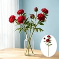 thumbnail image 4 of Artificial Peony Flowers 6 Colors Faux Silk Stems Buds Wedding Home Vase Floral Arrangement Centerpiece Decor, 4 of 6