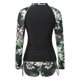 thumbnail image 3 of MKLEKYY Traje De Baño Mujer Women'S Long Sleeve Rash Guard Swimsuit Printed Zipper Surfing Swimsuit Bathing Suit, 3 of 5