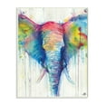 thumbnail image 2 of Stupell Industries Colorful Abstract Elephant Portrait Animal Watercolor Painting Wall Plaque by Marc Allante, 2 of 5