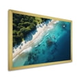 thumbnail image 2 of Designart "Relaxing Coastal Aerial View III" Coastal Framed Wall Art Decor - Coastal Green Coastal Beach Hallway Framed Wall Art Decor, 2 of 6