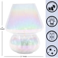 thumbnail image 5 of Urban Shop 8" Iridescent Glass Mushroom Table Lamp, Battery-Powered, 5 of 12