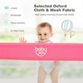 thumbnail image 6 of Barara King Bed Assist,Bed Grab Bar,Bedrail,71 Inch Extra Long Swing Down Bed Guardrail with Safety Straps-Pink, 6 of 9