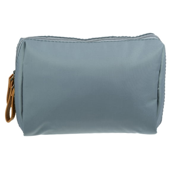 Large Makeup Bag for Purse Travel Handy Makeup Pouch Portable Cosmetic Bag for Women Gray Beige