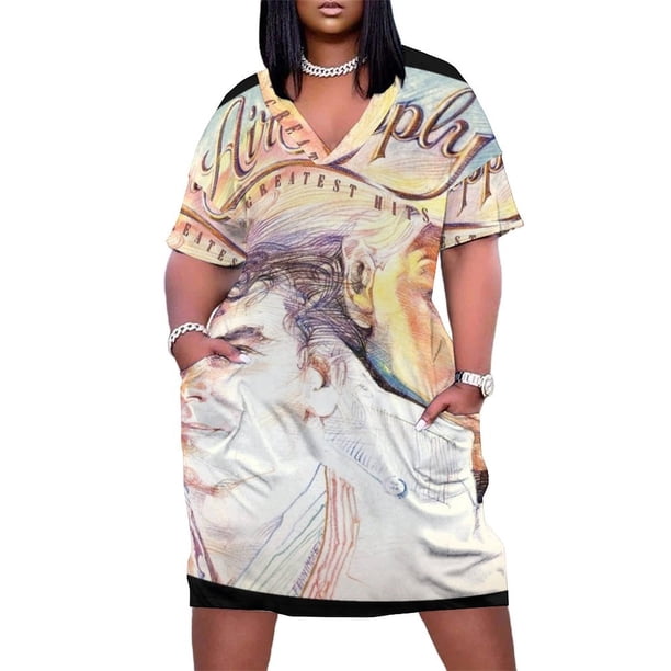 Air Supply vestido largo holgado para mujer traje elegante de lujo con bolsillos ropa femenina