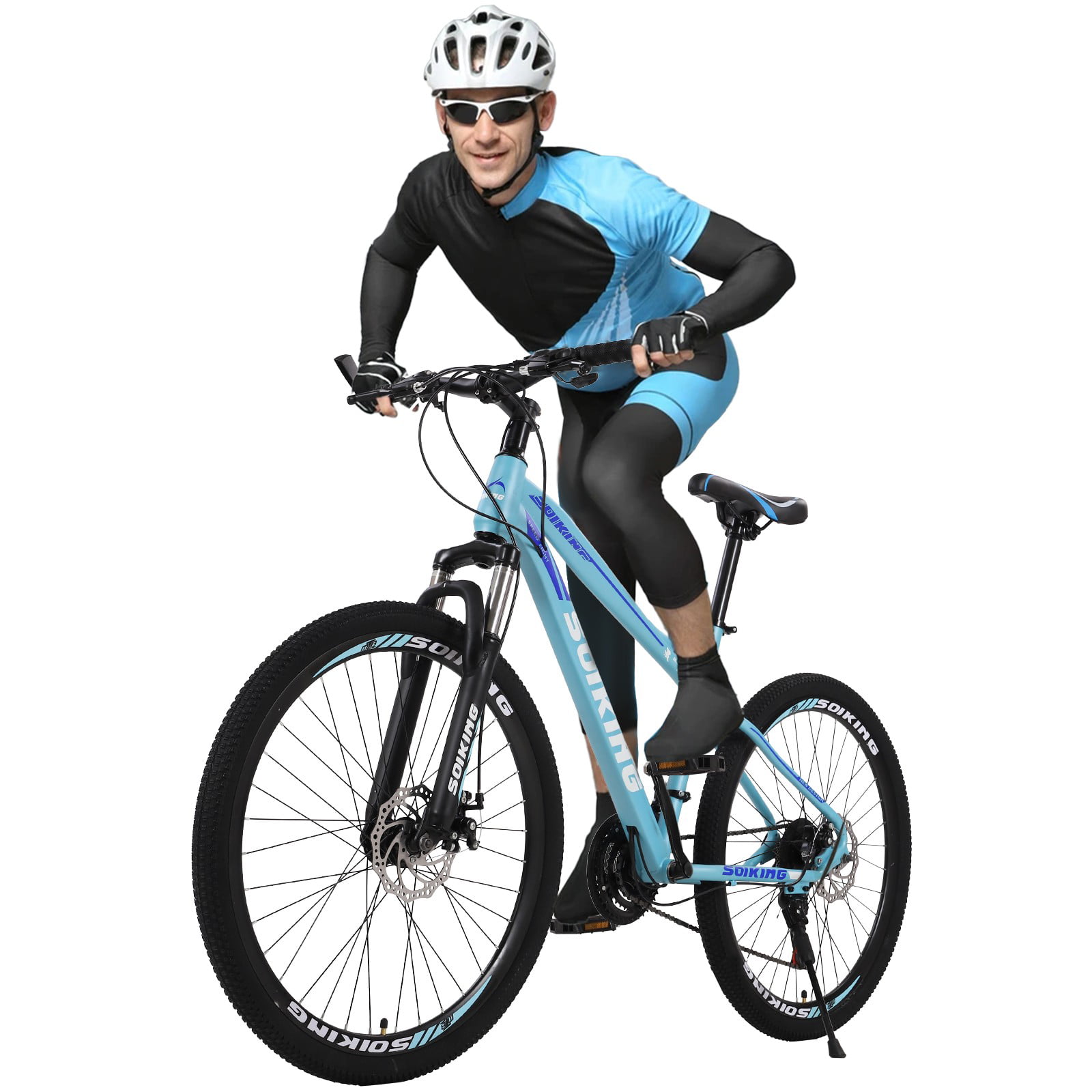 YAPENG Mountain Bike Full Suspension 26 Inch 21 Speed Mountain Bicycle Dual Disc Brake Outdoors Bikes for Men and Women 