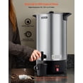 thumbnail image 2 of VEVOR Commercial Coffee Urn, 100 Cup 15 L Hot Beverage Dispenser with Dripless Faucet, Quick-Brewing Stainless Steel Large Commercial Coffee Maker, for Catering, Business, Party, 2 of 9