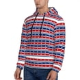 thumbnail image 3 of Picia Fourth Of July Pattern Casual Men's Hoodie - Lightweight Hooded Sweatshirt with Kangaroo Pocket, Comfortable Pullover for Everyday, Travel-Medium, 3 of 7