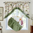 thumbnail image 6 of 3 Piece Kitchen Curtain Sawg Set, Window Treatment Butterfly & Flowers Printed Design Anita, 6 of 7