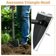 thumbnail image 2 of FENHRTVM Garden Hoe 60Inch Adjustable Triangle Hoe With Long Handle,Sharp Metal Hoe Garden Tool for Weeding, Digging, Loosening Soil,Black, 2 of 6