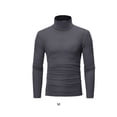thumbnail image 3 of Qarigey Ropa interior térmica para hombre, Tops de cuello alto, jersey de manga larga, , cómodo, para invierno, para el hogar, la oficina y Camisetas Gris oscuro, 3 of 6