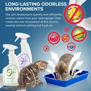 Zero Odor Pet Odor Eliminator Spray Kit with Litter Box Deodorizer and Stain Remover Set of 3