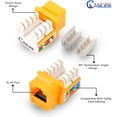 thumbnail image 5 of 50 Pcs RJ45 Cat6 Keystone Jack 90° UTP Network Ethernet 110 Punch Down Tool Yellow, 5 of 5