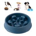 thumbnail image 4 of Comedero lento para perros con forma de pétalo, antideslizante, para evitar asfixia, color azul oscuro, 4 of 12