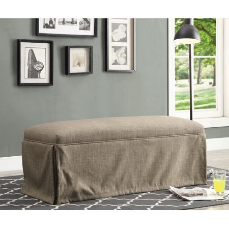 Furniture Of America Dehlia Brown Faux Linen Dining Bench