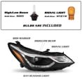 thumbnail image 3 of Projector Headlight W/ Bulbs Headlamp For 2016-2019 Chevrolet Cruze W/ LED DRL, 3 of 9