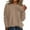 Khaki, variant on Sweatshirts Women Shirts Solid Color Round Neck Pullover Knit Sweater Loose Fit Versatile Sequins Casual Top Pullover Blue XL