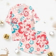 thumbnail image 4 of Ensemble de Pyjama en Satin pour Garçons Imprimé Manches Courtes Enfants Pyjama Boutonné Ensemble de Pyjama Décontracté Ensemble de Pyjama pour Filles Taille 4-5 Ans Garçons Filles Mode, 4 of 5