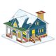 thumbnail image 1 of DIY decoración de casas de Navidad manualidades DIY recuerdo de fiesta decoración interior al aire libre educativo hecho a mano niños rompecabezas 3D casa de nieve Hugo  Casa de rompecabezas de bricolaje, 1 of 10