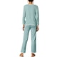thumbnail image 3 of Conjuntos de lounge para mujeres INSPIRE CHIC, camisetas de manga larga con pantalones, conjuntos de pijama L azul claro, 3 of 6