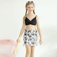 thumbnail image 6 of 3Pcs Teens Girl Summer Adjustable Strap Bikini Swimsuit Set Tropical Floral Bathing Suit Swimwear With Coverup Skirt 9-16Y, 6 of 8