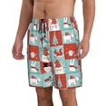 thumbnail image 2 of Cauagu Warm Christmas Memories Print Men's Swim Trunks,Hawaiian Bathing Suit Swimsuits Beach Shorts with Pockets for Men Quick Dry Swimming Board Shorts-Medium, 2 of 6