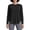Black #019, variant on Long Sleeve UPF 50+ Workout Tops for Women, Running Sun Shirts, UV Athletic Pilates Quick Dry Lightweight Split Back L