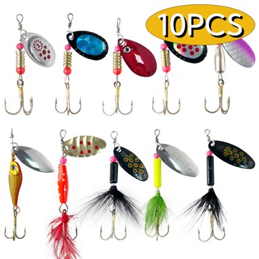 Lot De 30 Leurres De Pêche Spinnerbait Métal - Truite, Bar, Saumon - Couleurs Aléatoires