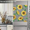 thumbnail image 5 of Floral Sunflower Stripe Dishwasher Magnet Covers for The Front Magnetic Dishwasher Cover Home Cabinet Decals 20" x 26" Refrigerator Door Home Decor, 5 of 5