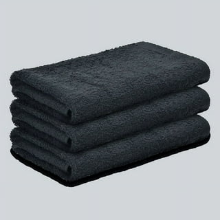Softolle 100% Cotton Ring Spun Salon Towels – Bulk Pack of Hand Towels –  Not Bleach Proof 16x27 Inches Black Towels – Used As Spa Towels, Hair  Towel