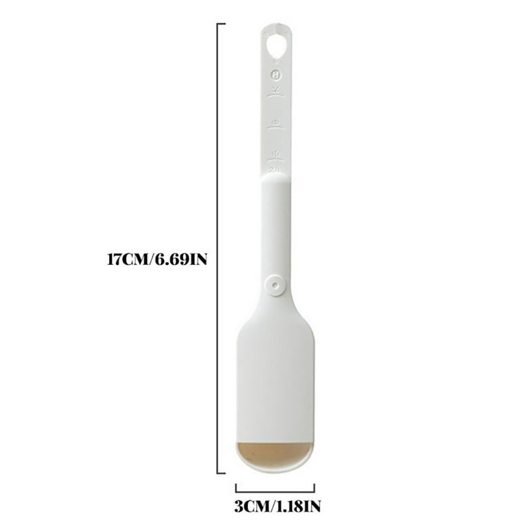 Measuring Spoon Adjustable Plastic Scale Teaspoon Food Sliding Scoop Kitche  
