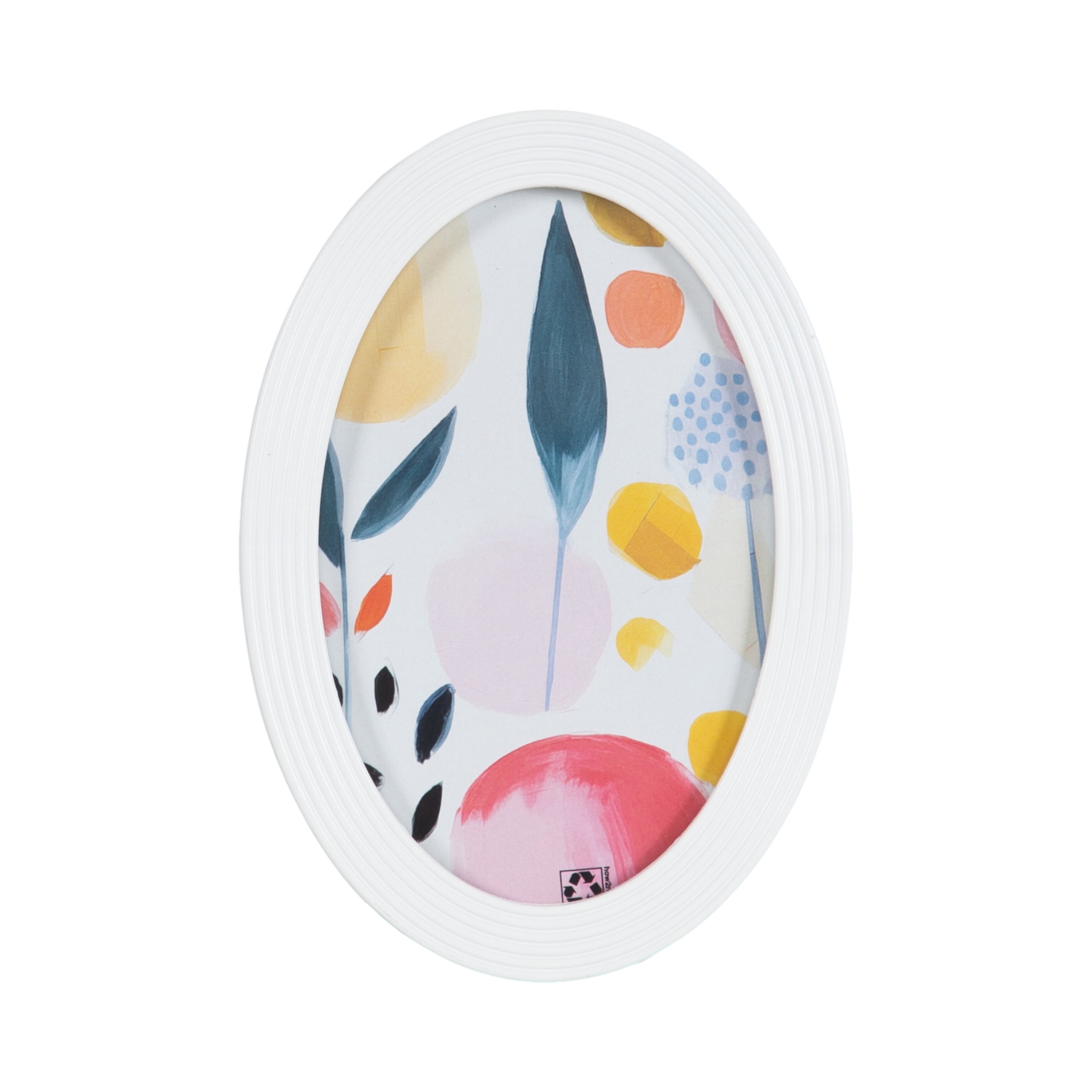(3 pack) DesignOvation 4x6 Oval White Decorative Tabletop Picture Frame