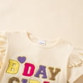 thumbnail image 6 of Xyant Baby Birthday Girl Outfit Birthday Girl Print Short Sleeve T-Shirt Elastic Shorts Infant Summer Princess 2 Pcs Clothes Set (Beige,12-18 Months), 6 of 7