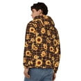 thumbnail image 4 of Honeii Brown Plaid Sunflower Print Hoodies for Men, Pullover & Full Zip, Breathable Zip up Hoodie, Sweatshirt-Medium, 4 of 5