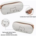 thumbnail image 3 of Large Capacity Pencil Case, Cute Canvas Pen Bag with Double Zipper, Stationary Storage Pouch, 3 of 4