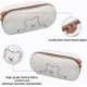 thumbnail image 3 of Large Capacity Pencil Case, Cute Canvas Pen Bag with Double Zipper, Stationary Storage Pouch, 3 of 4