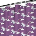 thumbnail image 3 of Purple Cartoon Unicorn Rainbow Shower Curtain 36"x72" ,Bathroom Decorative Shower Curtains Set with 12 Hooks,Modern Waterproof Washable Shower Curtain, 3 of 6