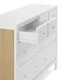 thumbnail image 5 of Storkcraft Horizon 6 Drawer Nursery Double Dresser, White with Driftwood, 5 of 14